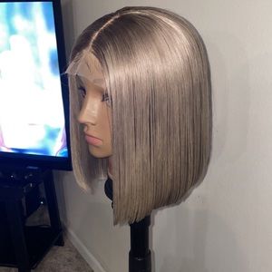 Ash Blonde Closure Bob Wig